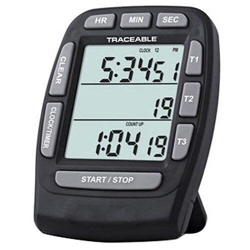 5025, Traceable® TripleDisplay Clock Memory Digital Alarm Countdown/up